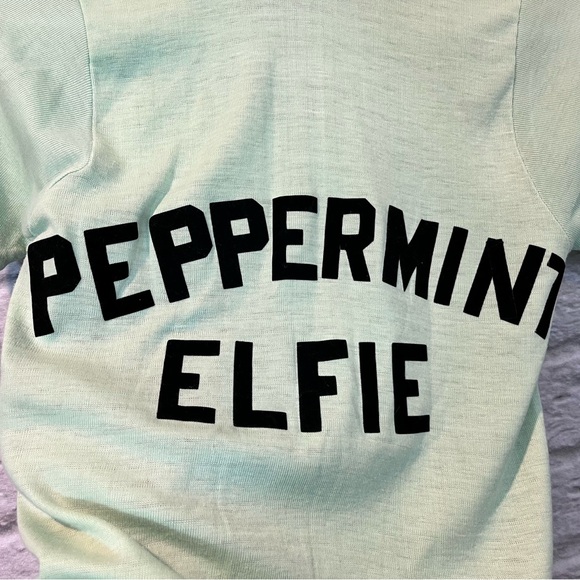 70’s Children’s Large “Peppermint Elfie” White Cat Print Shirt Customized flawed - Picture 11 of 12